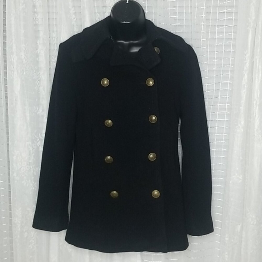 American Living Wool Blend Black Pea Coat Women's SzS